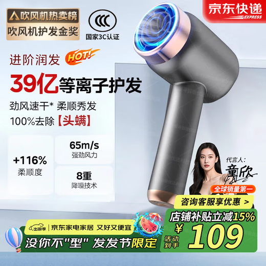 Xiaomi Wireless Hair Dryer Low Power Rechargeable Hair Dryer Home Portable Unplugged Dormitory Use Negative Ion Hot and Cold Hair Dryer Quickly Send to Your Girlfriend Flagship Gray Charge/Plug Dual Use + Wireless Portability + Negative Ion Constant Temperature Hair Care