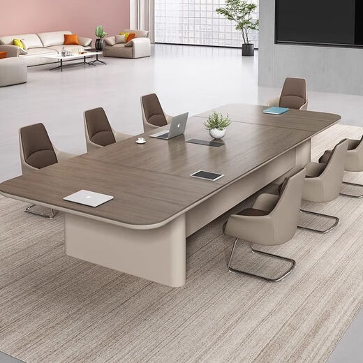 Large painted conference table, light luxury long table reception desk, simple modern negotiation table, simple conference room table and chairs 2.4m*1.2m conference table