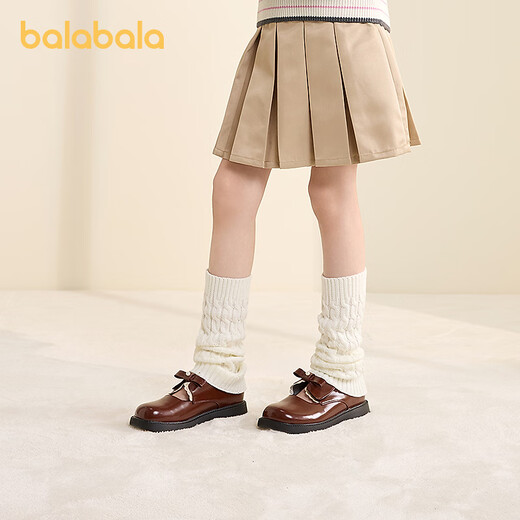 Bala BalaOne Children's Socks Autumn and Winter Girls' Socks Sets for Medium and Large Children Containing Wool Pile Socks Sets Twist White Tone 00311 7-9 Years Old 140cm