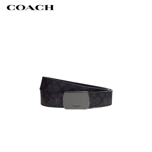 COACH brand direct supply men and women same buckle belt 38MM black CY941 New Year gift