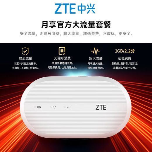 ZTE (ZTE) U10LS portable wifi6 mobile wireless wifi card-free on-board car Internet card portable Internet treasure supports 5G/4G equipment national general traffic 2025 model