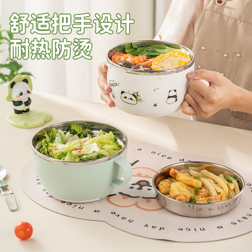 广意316L不锈钢饭盒快餐杯泡面碗带盖餐盒学生饭盒上班族配餐具GY1595