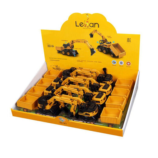 
Shantoulin Village real inertial hand-crank multi-function excavator bulldozer dump truck rocker engineering car June 1st-er rocker multi-function excavator B model 16864