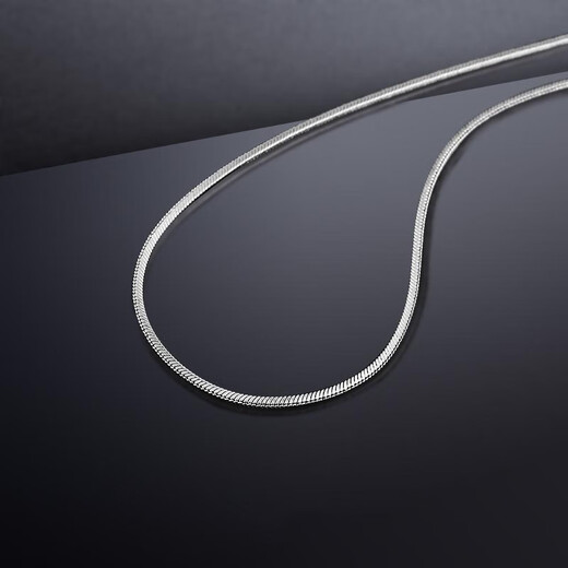 MZMZ platinum necklace men's pt950 platinum clavicle chain niche sweater trendy and handsome Valentine's Day birthday gift for boyfriend Light luxury snake bone chain-50cm
