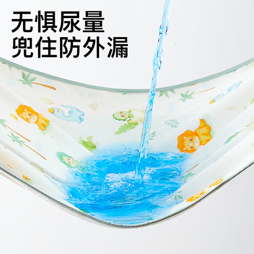 Duo Elf baby diaper pad, children's breathable waterproof washable newborn mattress, baby large size full bed sheet diaper pad, Class A quality, pure cotton, skin-friendly, Animal Kingdom 50x70cm