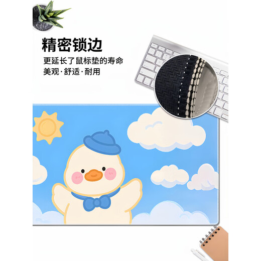 
Original suitable for cute mouse pad for girls cartoon super large thickened lock edge desktop pad dormitory office home custom table pad 16759 three lambs 600x300mm x 2mm