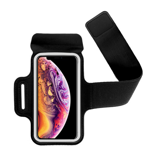 Yuyi 6.5-inch universal mobile phone arm bag wrist bag sweat-proof with earphone charging port suitable for live broadcast delivery wrist watch live broadcast room comments cycling running visible and operable gray sports arm bag