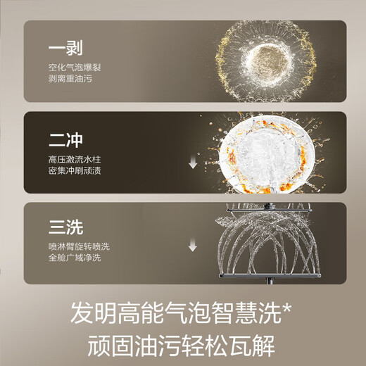 FOTILE 14 sets of built-in dishwashers NT01S new product, steam sterilization N1S high-energy bubble washing and intelligent drying installed under large-capacity household stoves 14 sets of built-in dishwashers 02-B-NF1 (white)