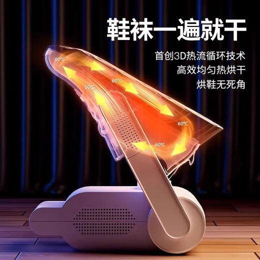 Shoe dryer, deodorizing and sterilizing shoe dryer, household adult wet and dry dryer, student shoe warmer, telescopic folding + purple light + salt box + timing + quick drying -
