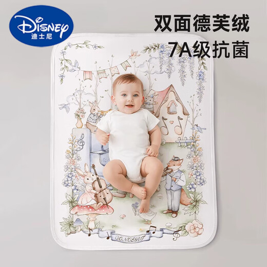 Disney diaper pad for baby, waterproof, breathable, washable diaper, large size sheet, small menstrual mattress for aunt, 2 pack, Thames Concert + Wendell Treehouse - two pieces for changing and changing, 50x70cm