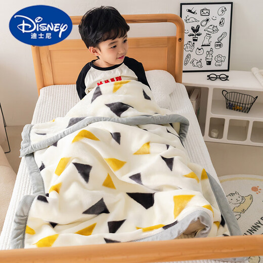 Disney Children's Raschel Blanket Double-layer Thickened Baby Blanket Baby Blanket Kindergarten Autumn and Winter Air-Conditioning Blanket Double-sided Velvet Love Cute Baby 100x120cm-1.5Jin Jin equals 0.5kg Double-layer Thickened Super Soft