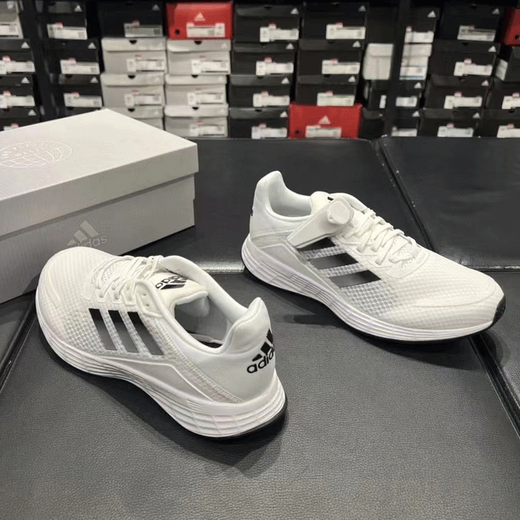 ADIDAS Running Shoes Shoes para hombres 2025 Summer Nuevo shock-absorbing y transpirable zapatos deportivos Mesh liviano zapatos casuales negros JQ9715 White 44 (270 mm)