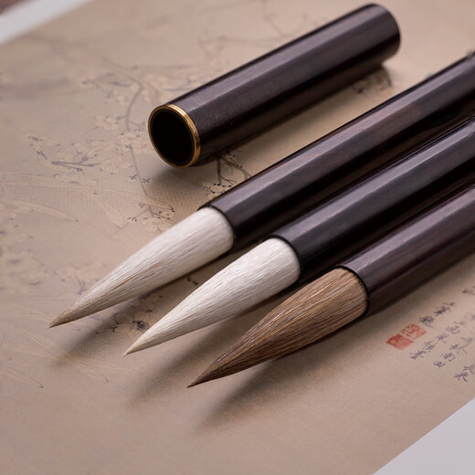 Shanlianhu Pen Fengyu Feicheng Blue Four Treasures of the Study Set Master Handmade High-end Brush Set Pen, Ink, Paper and Inkstone High-end Calligraphy Inkstone Table Ink Strip She Inkstone Pen Holder Great Gift