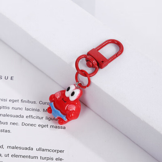 Student keychain cute cartoon pendant girl schoolbag accessories gift best friend [3 packages] fat + sponge + star