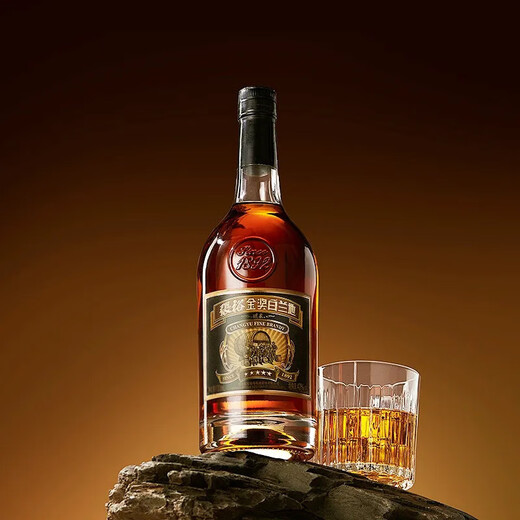 张裕五星金奖白兰地 500ml 单瓶装 洋酒礼盒送礼 葡萄蒸馏酒