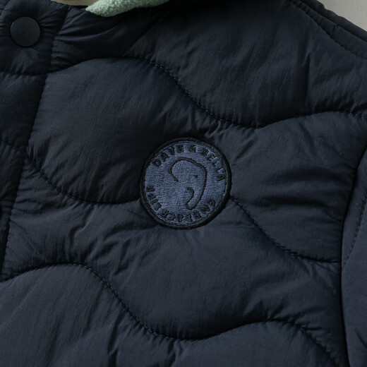 DAVE&BELLA children's patchwork cotton clothing autumn and winter girls and boys water-repellent hoodie jacket type A