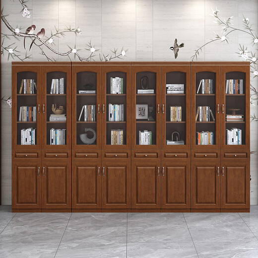 Rongxing Jiarui all solid wood boss office desk and chair combination president office manager desk new Chinese style supervisor desk office furniture executive desk 1.8 m boss desk oak all solid wood delivery and installation