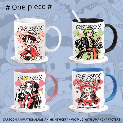 
Animation of a Zorro Monkey Luffy fan peripheral ceramic cup mug office cup birthday gift T9855 Luffy (upgraded version of separate mug)