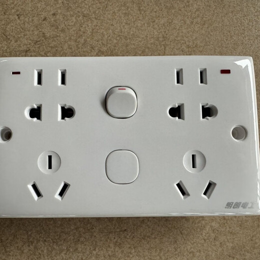 Electrician multifunctional switch socket wall open wire with open box household wall old-fashioned socket panel 10A one 6 plug single panel
