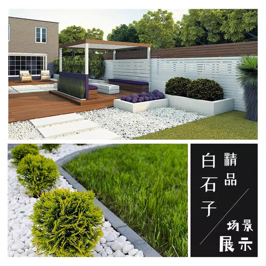 Shengjing plant materials white pebbles courtyard landscape paving natural pebbles fish tank bottom potted plant paving white pebbles white pebbles 2-3cm 9-10Jin Jin equals 0.5 kg