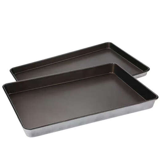 Commercial non-stick baking pan rectangular 60x40 oven special cake bread aluminized baking pan non-stick baking mold special non-stick 60*40*3cm2.7Jin Jin equals 0.5kg 1 pack