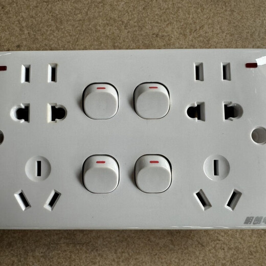 Electrician multifunctional switch socket wall open wire with open box household wall old-fashioned socket panel 10A one 6 plug single panel