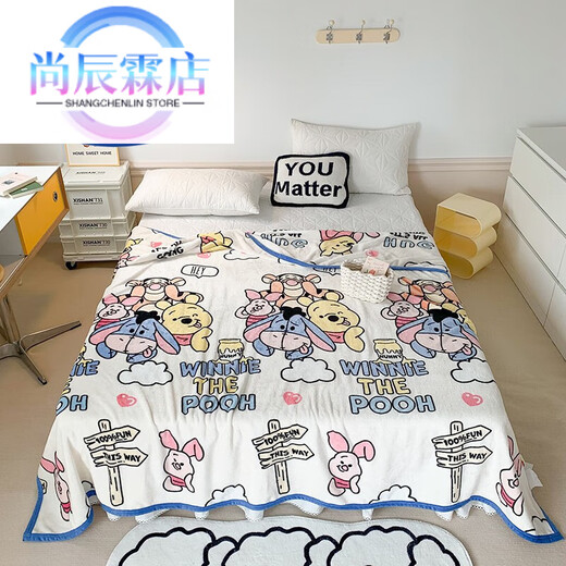Famous and high-quality baby blanket, four-season blanket, winter kindergarten nap quilt, children's thin coral velvet spring and autumn blanket, dreamy Disney blanket 70*100cm