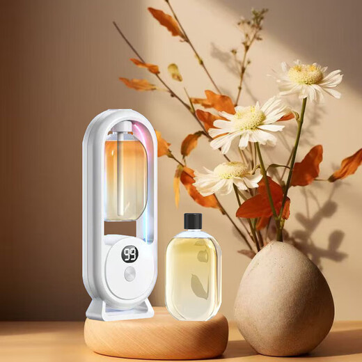 Aromatherapy machine household automatic fragrance machine indoor bedroom atmosphere aromatherapy lamp fragrance machine bathroom toilet deodorization hotel club KTV fresh air fragrance diffuser p8 aromatherapy machine 1 set + perfume 4 bottles