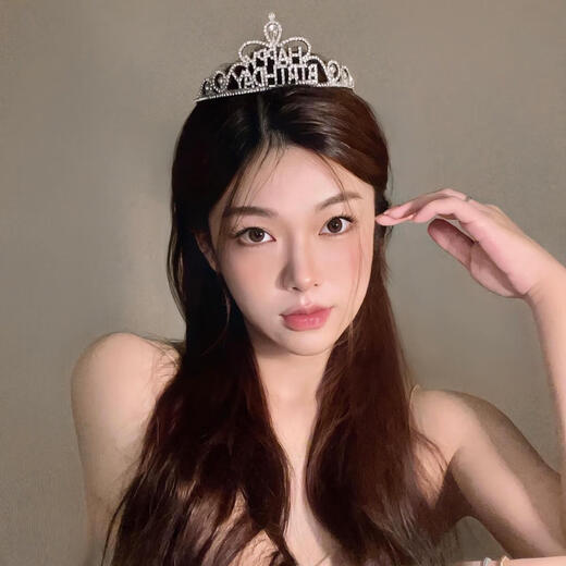 Princess birthday headband crown tiara for girls and children headband crown goddess decoration scene layout hair accessories high-end crown gold one