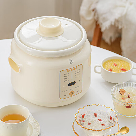 Tianji (TONZE) electric stew pot, electric stew pot, household large liter soup pot, stew nourishing pot, porridge artifact, ceramic liner electric cooker smart reservation for fresh and quick stew 3L stew pot | ceramic liner | smart reservation 3L