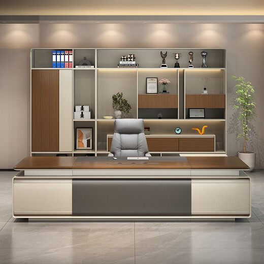 Aosenming boss desk office desk modern high-end atmospheric president desk and chair combination office executive desk office furniture 2.4 meters boss desk