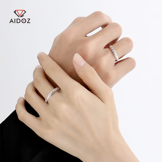 Aido diamond pt950 platinum snake pattern ring platinum new fashion super shining men and women couple ring 14# 3.2-3.4g