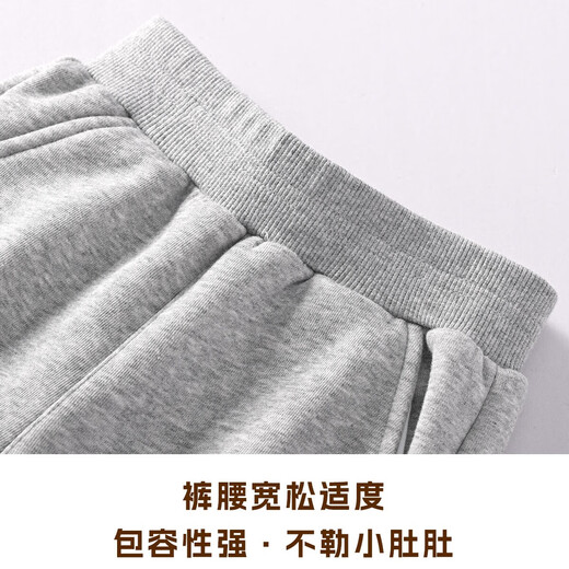 
Mark Huafei Children's Winter Warm Fleece Jacket New Loose Fleece Plush Loose Fleece Round Neck Sweatshirt Pants Set M Three Color Flower K Pink Purple (Fleece Jacket) 130