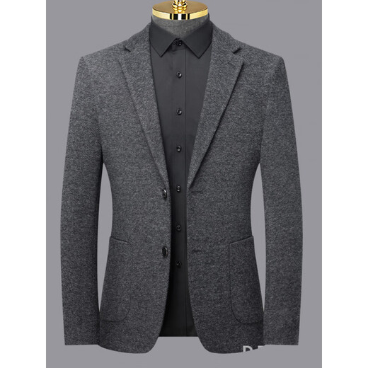 Lilang Men's Suit Jacket Men's Autumn Middle-aged Men's Business Casual Wool Suit Dad's Uniform Jacket 631 Dark Red 2XL 185/100