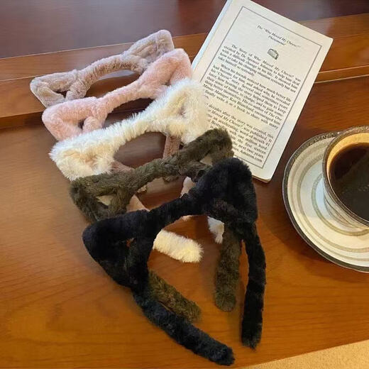 Ear headband cat ear female Internet celebrity 2025 new autumn and winter hairpin headband versatile outing face wash hair accessory 9# leopard print fur ears