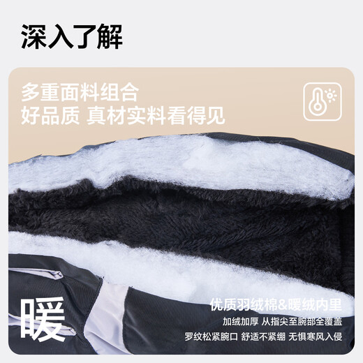 MISSION UV warm gloves for women in autumn and winter thickened and velvet outdoor skiing and riding electric bicycle windproof and cold-proof touch screen gloves