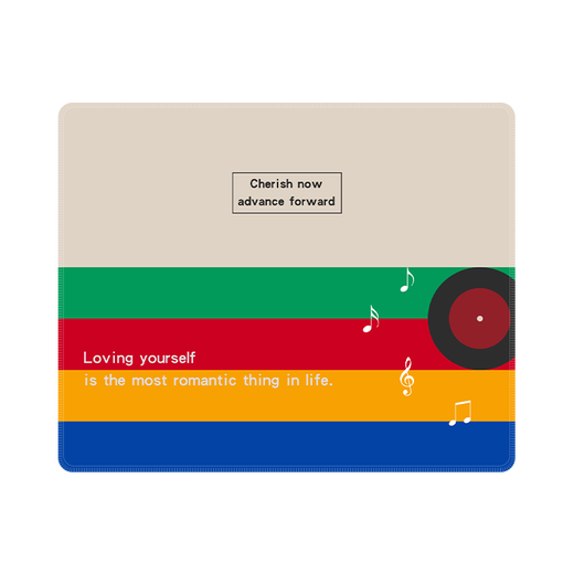 Three-color cat creative text mouse pad small office wrist guard mouse pad men and women laptop desk anti-slip pad small portable retro keyboard pad high-level sense smooth mat 16804 music 30 cm x 25 cm x 3 mm