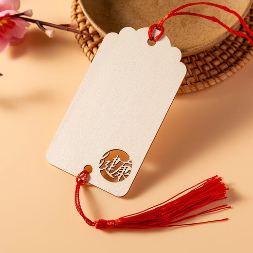 Wishing sign, wooden hang tag, wishing pendant, wishing sign, blessing hanging tree hang tag, scenic area safety sign, wishing sign, fortune sign 5.5x10cm