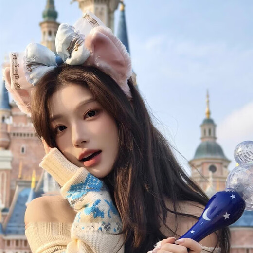 Tanbei Man Lingna Belle Headband Cartoon Princess Bow Mickey Tiara Cute Face Show Little Disney Birthday Photo Lingna Belle Headband Star Dream Melody