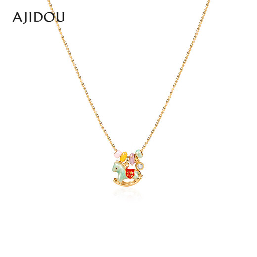 AJIDOU Ajidou Necklace Makes Money Immediately Dopamine Cartoon Clavicle Chain Light Luxury High-end Necklace Birthday Gift