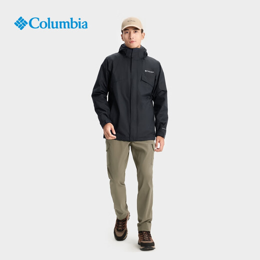 Columbia Outdoor 25 Autumn and Winter New Men's and Women's Silver Dot Fleece Liner Three-in-One Waterproof Jacket XE9099 010 Black L (180/100A)