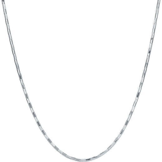 Saturday Fu PT950 platinum necklace for women snake bone chain platinum chain birthday gift B0520896 about 12.43g 45cm