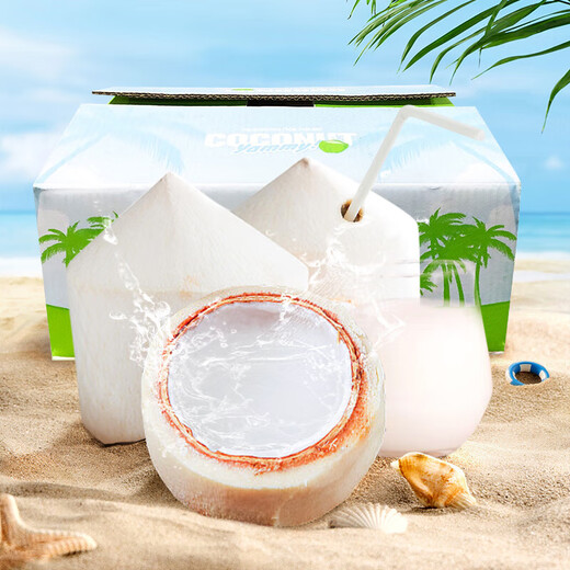 Imported from Vietnam, green coconut single fruit Ao Ying seasonal fresh fruit, free coconut opener and straw, 1 early adopter, single fruit 850g+