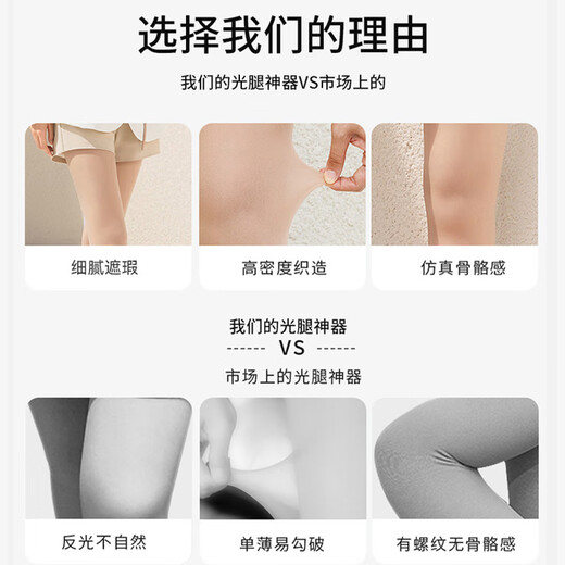 Langsha Facial Mask Steel Stockings Women's Spring and Autumn Thin Silicone Non-Slip Bottom Highly Elastic Flesh-Colored Light Leg Artifact Bottoming Pantyhose