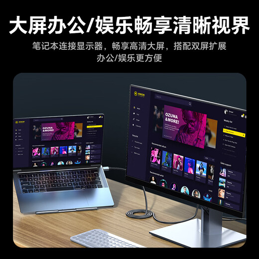Shengwei Mini DP to DP Adapter Cable Version 1.4 Converter 8K60Hz HD Thunderbolt Adapter Apple Mac Notebook Connected to Monitor 1 Meter AMD1010J