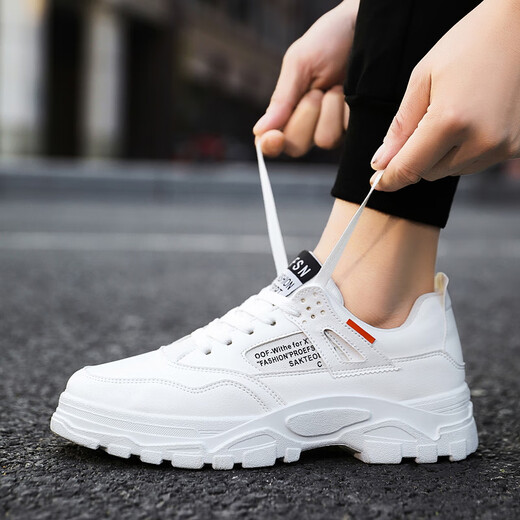 Hongxinger Duckling Erkeke 2025 automne Nouvelles chaussures de sport décontractées Chaussures masculines Chaussures blanches chaussures papa chaussures hy1289 beige simple couche 41