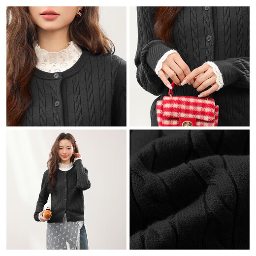 MJ STYLE twist cardigan short skirt suit for women early autumn 2025 new high-end sweater pleated skirt complete set