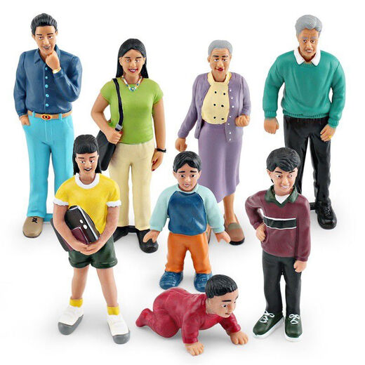 Autre poupée Modèle de personnage simulation Grands-parents et grands-parents garçons et filles ornements bébé enfants toys amérindiennes t15843 enfants et garçons 26g