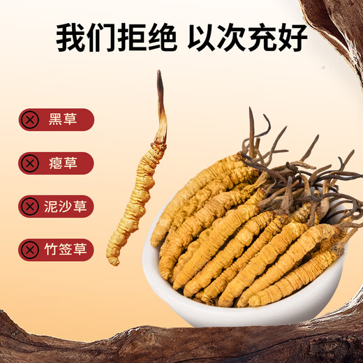 同芙 冬虫夏草4根/g 40根礼盒装 滋补营养补品送长辈礼物