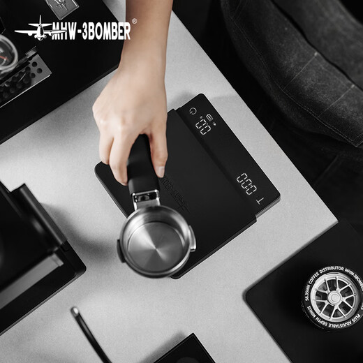 MHW-3BOMBER Bomber Little Rubik's Cube 30ProMax Coffee Electronic Scale Flow Rate Monitoring Weighing Timer Little Rubik's Cube 3.0 Set A-Black
